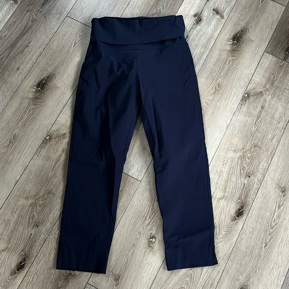 Bitte Kai Rand Navy Blue Fold Over Waist Magic Pant Trouser - Picture 1 of 12